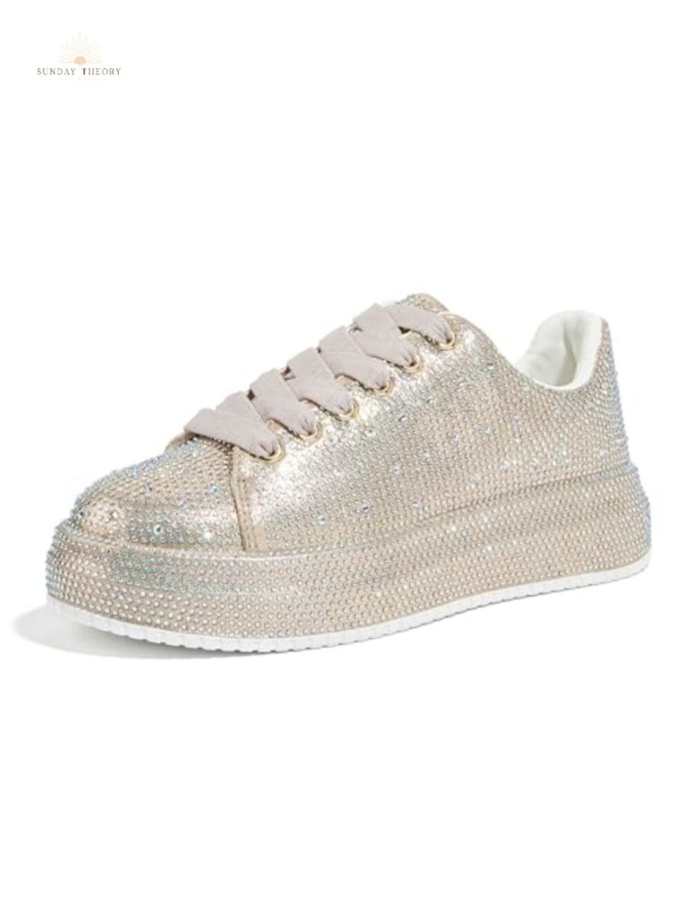 Rhinestone Platform Sneakers Comfort Casual Walking Shoes
